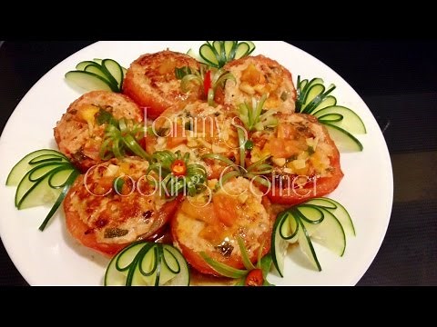 Ca Chua Don Thit - Stuffed Tomato (Cà Chua Dồn Thịt)