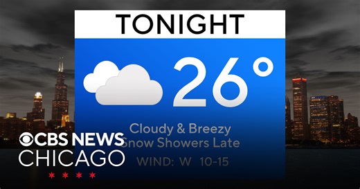 Chicago weather: Mild day, cold night with snow showers
