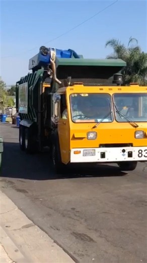 “Retired” Valley Vista Services revving FF Gomez 83 helping on recyclables