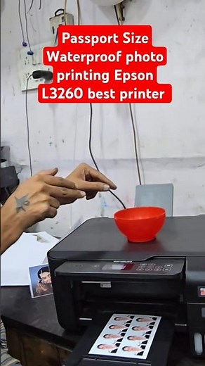 how to Passport Size Waterproof photo printing Epson L3260 best printer
