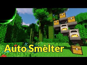 Simplest Auto Smelter Design (and Charcoal-Powered Design) | Minecraft Redstone Engineering Tutorial