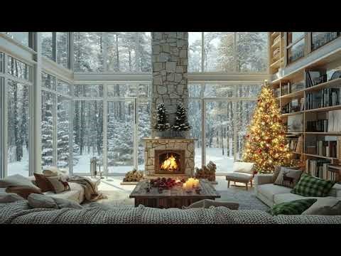 Falling Snow Outside Combined With Fire Crackle Inside Offers Gentle Balance And Relaxation