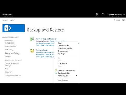 backup and restore in SharePoint 2019