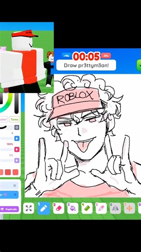 Roblox Draw Me but I turn everyone into a handsome anime guy #roblox #art #robloxdrawme #speedpaint