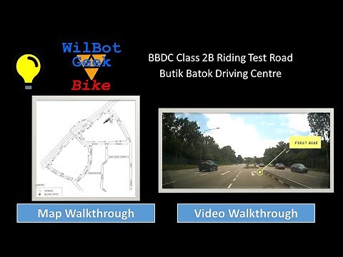 Bukit Batok Driving Centre - BBDC Test Route for Motorcycle Class 2B Licence. 6.01, 7.01 and 8.01
