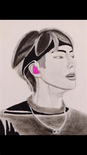 Jin pencil sketch💜#jin #bts #btsfanart #btsjin #art #drawing #viral #trending #artist #shorts