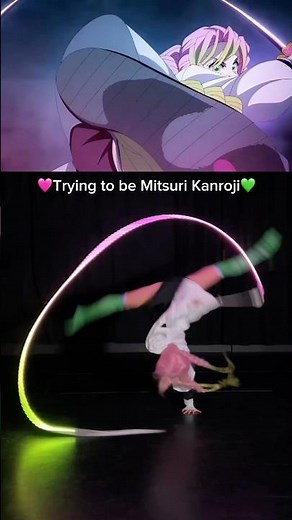 Mitsuri Kanroji cosplay from Demon Slayer with LED Ribbon by ​⁠‪@mplusplus_official3455‬