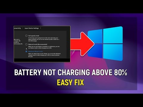 How to Fix Battery Percentage Not Increasing Above 80% on Windows Laptop [easy]