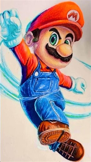 Drawing the Super Mario Galaxy movie characters: Part 1 —— Mario! #supermario #drawing #short