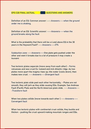 Eps C20 Final Actual Questions And Verified Answers2073 video