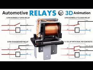 Automotive Relays Explained (3D Animation) | How 4-Pin and 5-Pin Relays Work