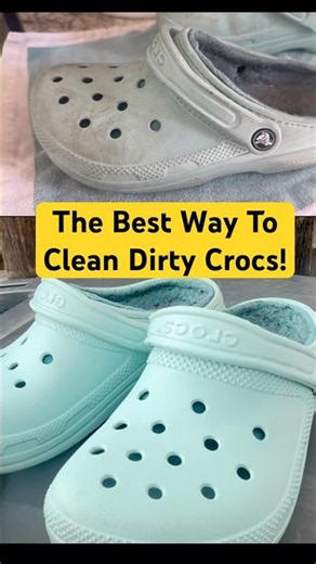 The Best Way To Clean Dirty Crocs/Crocs With Fur #shoecleaning#crocs #cleaning