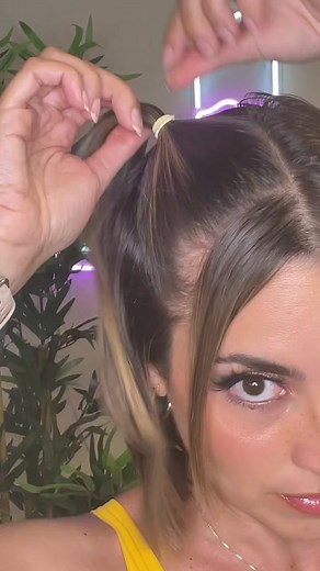 ✨ Space Buns for Short Hair ✨ #hairstyle #hairtutorial #beauty #peinadosfaciles