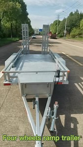 4 Wheel Utility Trailer Mini Excavator Trailer Digger Load Trailers
