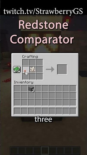 Redstone Comparator - Short Shorts by StrawberryGS - Minecraft Crafting Recipe