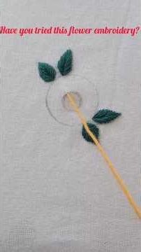 Easy sunflower embroidery for beginners🌻#shorts