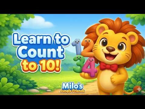 Count to 10: Interactive Numbers with Milo’s Jungle Friends 🔢 Learning for Toddlers