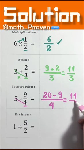 Fractions don’t have to be hard! 🧠✨ Can you solve all 4 correctly #Fractions #Math #MathTricks