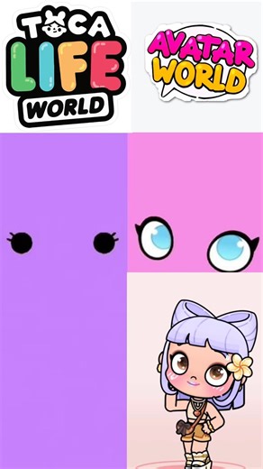 Avatar World Vs Toca Boca 🌸🥰#avatarworld #vs #tocaboca #kawaii #cute #outfit #glowup #shorts