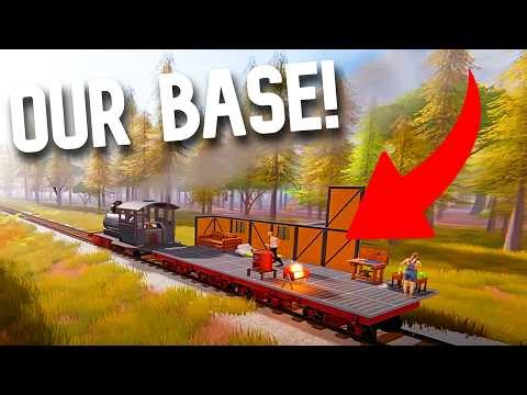 BUILDING OUR ZOMBIE SURVIVAL BASE ON A TRAIN! A New Apocalyptic Base Builder in 'On The Train'.
