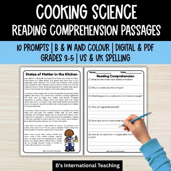 Cooking Science | Reading Comprehension Passages | Grades 3–5 | Nonfiction