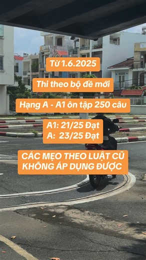 Bộ đề thi mới cho bằng lái xe A1 - A từ 2025