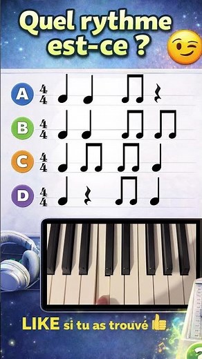QUIZZ RYTHME 2 🎹 | Tu trouves du premier coup ? 😏 #quiz #solfege #rythme