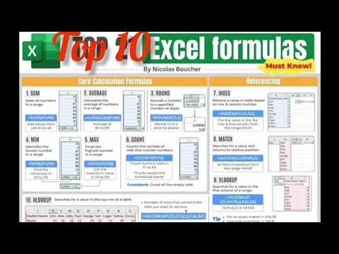 Top ten excel formula || Excel for every one