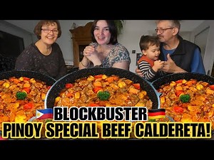 My german family enjoyed my Pinoy Special Beef Caldereta!Simot Nanaman ang mga Plato nila.