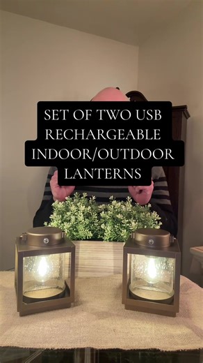 USB Rechargeable Indoor/Outdoor Lanterns by Home Reflections