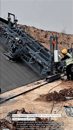 Slope Concrete Finishing Work Tool with Automatic Slope Finishing Machine #worktool
