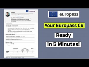 Free Europass CV & Cover Letter | How to Make European CV and Cover Letter for Free #europasscv