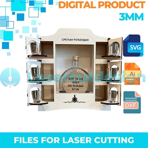 Laser Cut Mini Bar File: SVG DXF AI, 3MM Portable Bar (digital Download) - Etsy