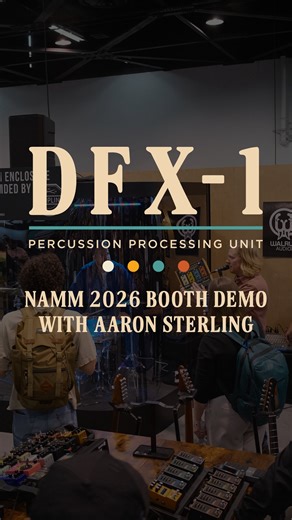 Walrus Audio on Instagram: "We put Aaron Sterling in a giant fish bowl at our NAMM booth and had him do a brief demo for the DFX-1. Even in a room filled with a 95dB shred fest, you can still hear how much the DFX-1 can add to a kit! Also, thanks to @goplin_enclosures for providing and setting up the enclosure and to @ludwigdrumshq for providing the drums!"