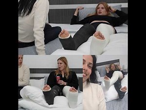 Both Legs in Cast | Double Leg Cast Experience & Close-Ups (full video on comments)