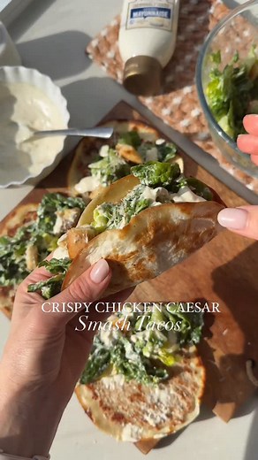 Noa Williams on Instagram: "Crispy chicken + Caesar salad but into tacos 🥗🌮 … these were literally amazing!!! Made with @heinz_anz Seriously Good Mayo which absolutely makes the creamiest dressing. Save this one for your next girls’ lunch Ingredients Chicken: 500g minced chicken 8 mini tortillas Salt and pepper, to taste Caesar Dressing: 100g plain greek yoghurt ¼ cup @heinz_au Seriously Good Mayonnaise (60g) 1 tsp Dijon mustard 2–3 anchovies, mashed (or 1 tsp Worcestershir or sweet soy sauce)