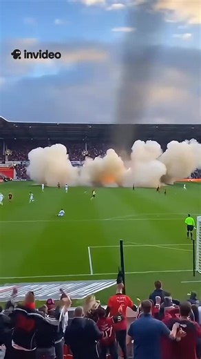 Ayoub kabbach on Instagram: "This match turned into a whole disaster movie real quick 😳⚽ #Meteor #Explosion #Stadium #FootballGame #Unexpected #CrazyMoment #ViralVideo #Unbelievable #WTFMoment #SkyFall #Fireball #SportsClip #OMG #TrendingNow #InsaneFootage #WhatJustHappened #DisasterScene #FootballFans #ShockMoment #invideo"