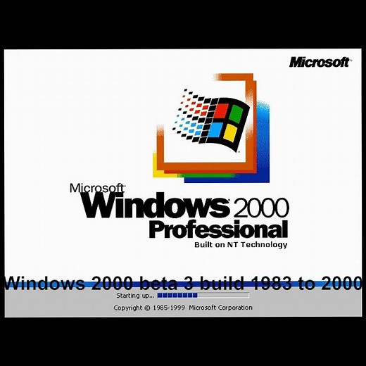 Windows 2000 build 1983 to 2000 vs Windows 2000 RTM startup and shutdown sounds