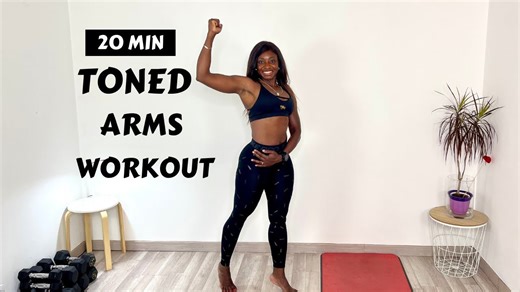 Upper arm workout with dumbbells for muscle and shape