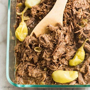 SIX Ingredients and SO juicy and flavorful! https://www.thereciperebel.com/italian-beef/ | The Recipe Rebel