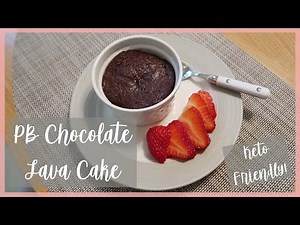 Peanut Butter Chocolate Lava Cake for Two | Keto Friendly