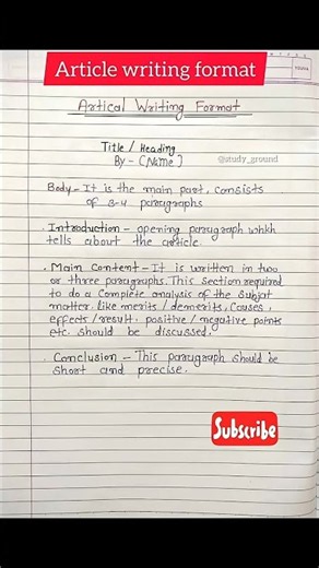 Article writing l Article writing format l Article writing class 4,5,6,7,8,9,10,11,12