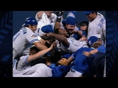 92 WS, GM 6, TOR@ATL: Blue Jays win the World Series