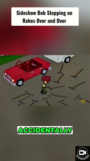Sideshow Bob Stepping on Rakes Over and Over 😅 A Classic