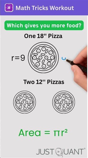Which is MORE Pizza? (99% of People Get This Wrong!) - Math Tricks - Math Hacks