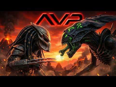 AVP: Predator vs Xenomorph Queen – Epic Final Battle 🔥💀#predator #yautja
