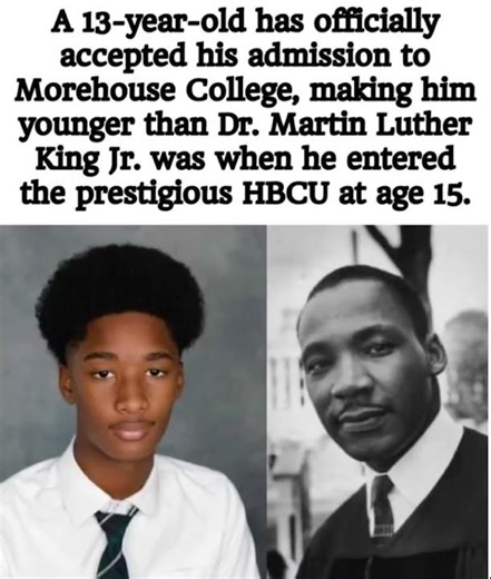 He Beat MLK's Record! 🤯 13-Year-Old Accepted to Morehouse! #Shorts #viral #trending #viralnow
