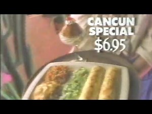 1988 Chi-Chi's Tex Mex Restaurant Cancun Dinner Special Commercial