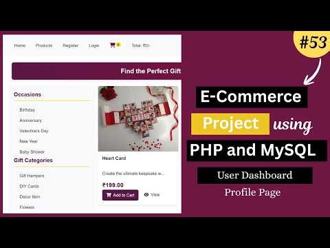 E-Commerce Website Project Using PHP & MySQL| Admin & User Panel| User Profile Page - 53