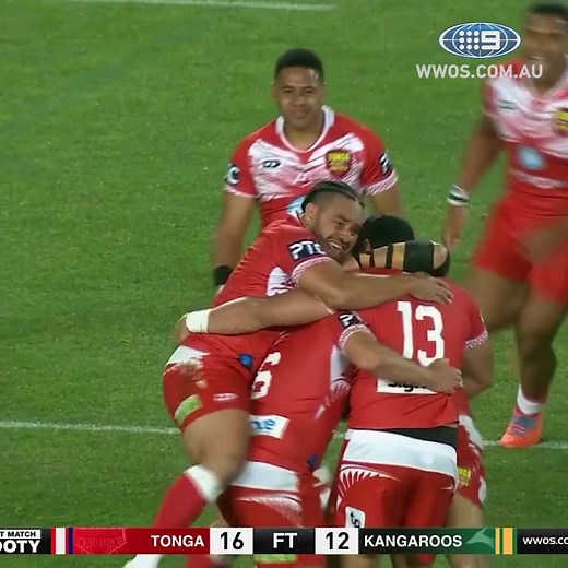 Relive the all-time classic finish of Tonga vs Australia in 2019! 🇹🇴🇦🇺🔥 #NRL #RugbyLeague #9WWOS #RLWC #RLWC2021 #Australia #Tonga #